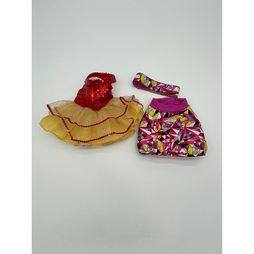 Build-A-Bear Workshop Plush Clothes Lot Sequin‎ Dress Puffer Vest Headband OS